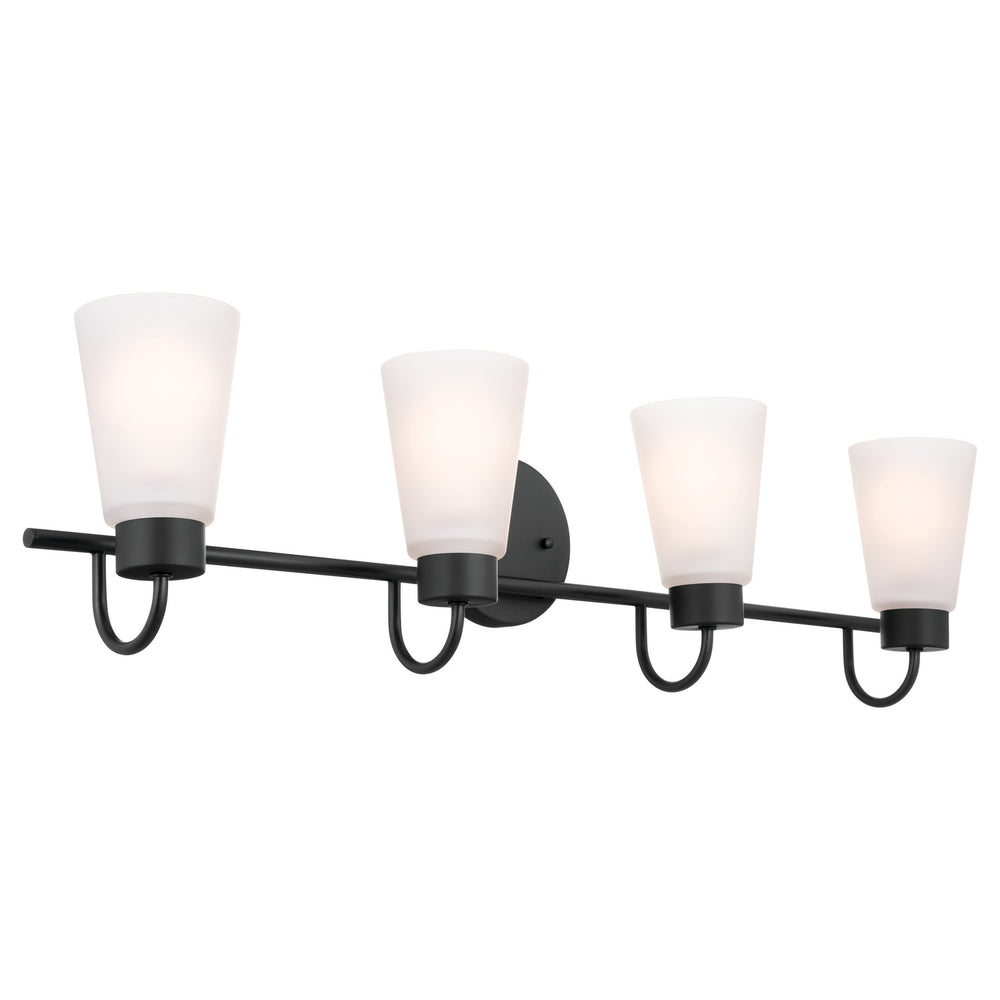 Kichler Canada - 55127BK - Four Light Bath - Erma - Black