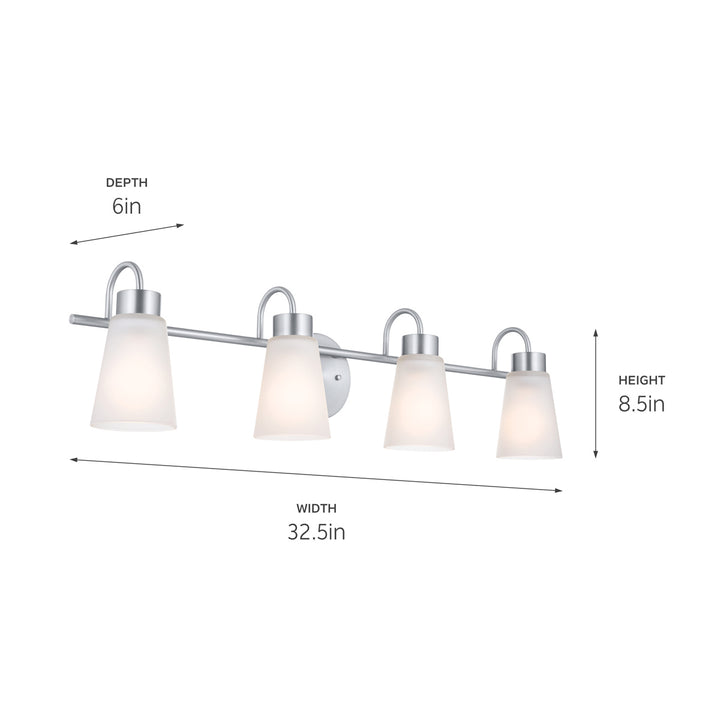 Kichler Canada - 55127NI - Four Light Bath - Erma - Brushed Nickel