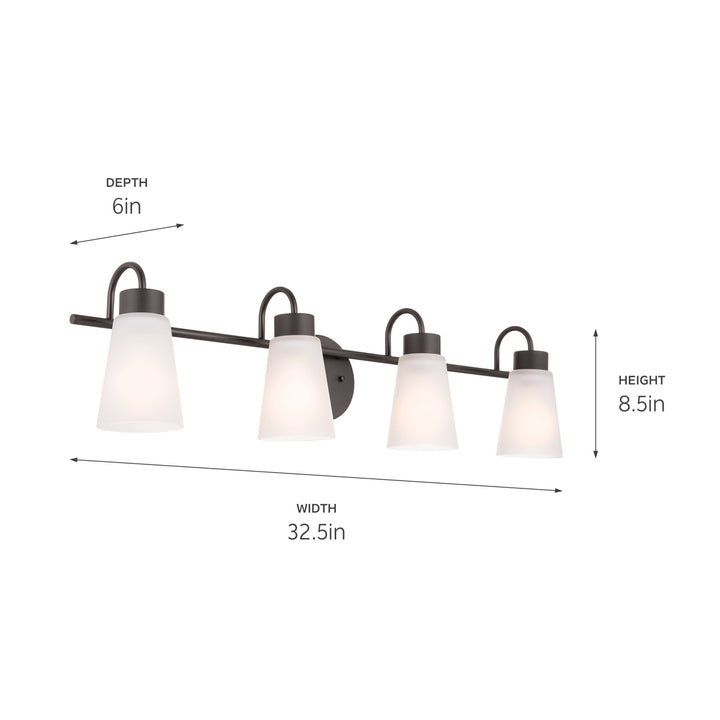 Kichler Canada - 55127OZ - Four Light Bath - Erma - Olde Bronze