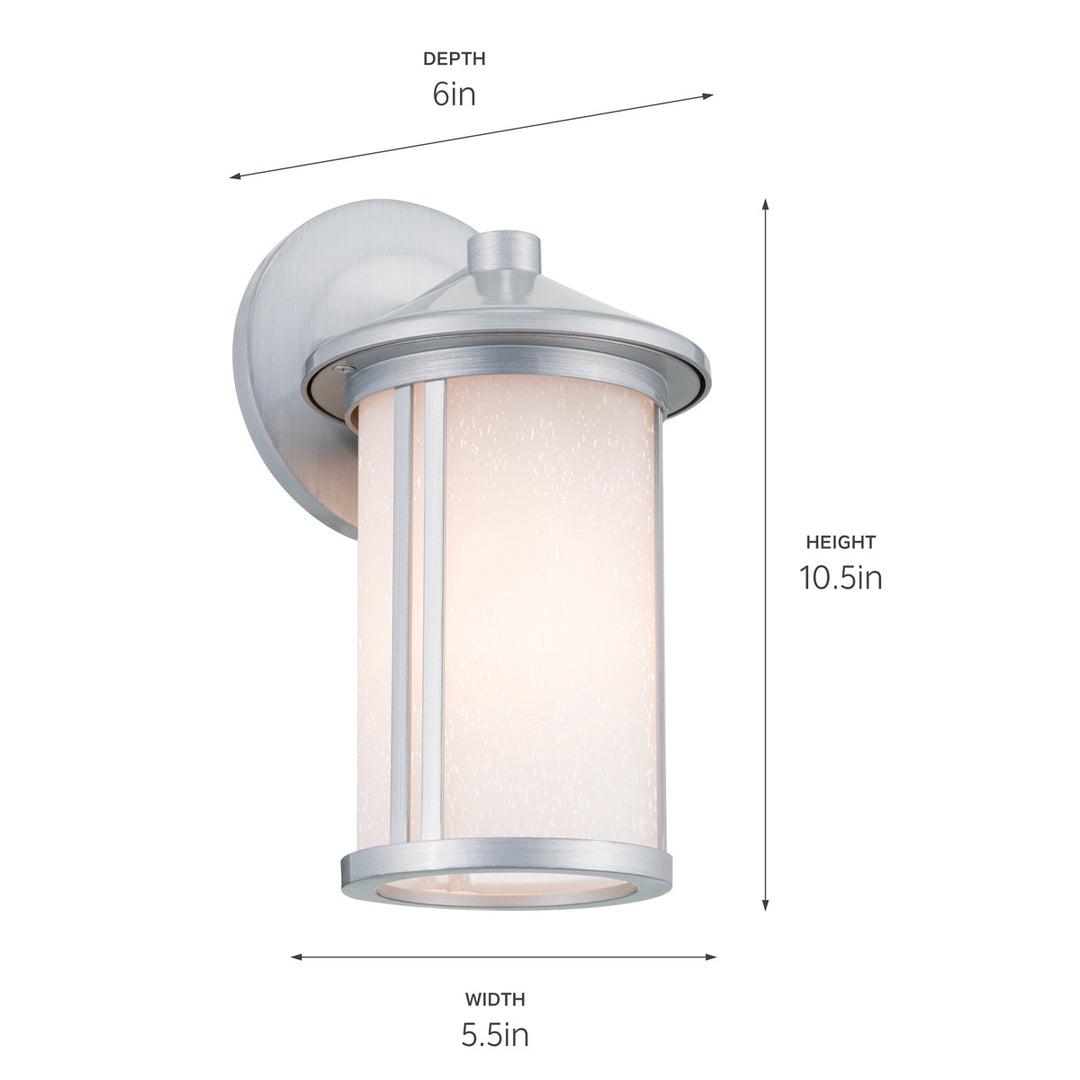 Kichler Canada - 59098BA - One Light Outdoor Wall Mount - Lombard - Brushed Aluminum