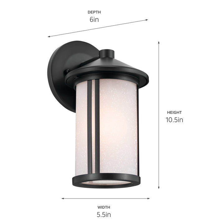Kichler Canada - 59098BK - One Light Outdoor Wall Mount - Lombard - Black