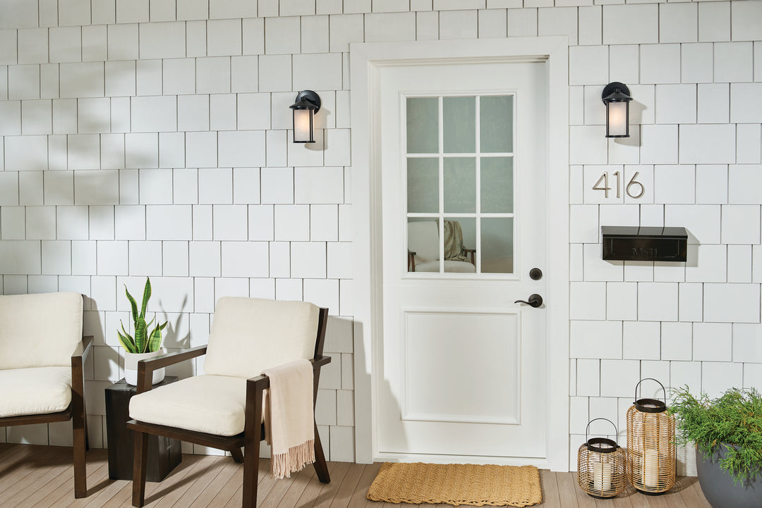 Kichler Canada - 59098BK - One Light Outdoor Wall Mount - Lombard - Black