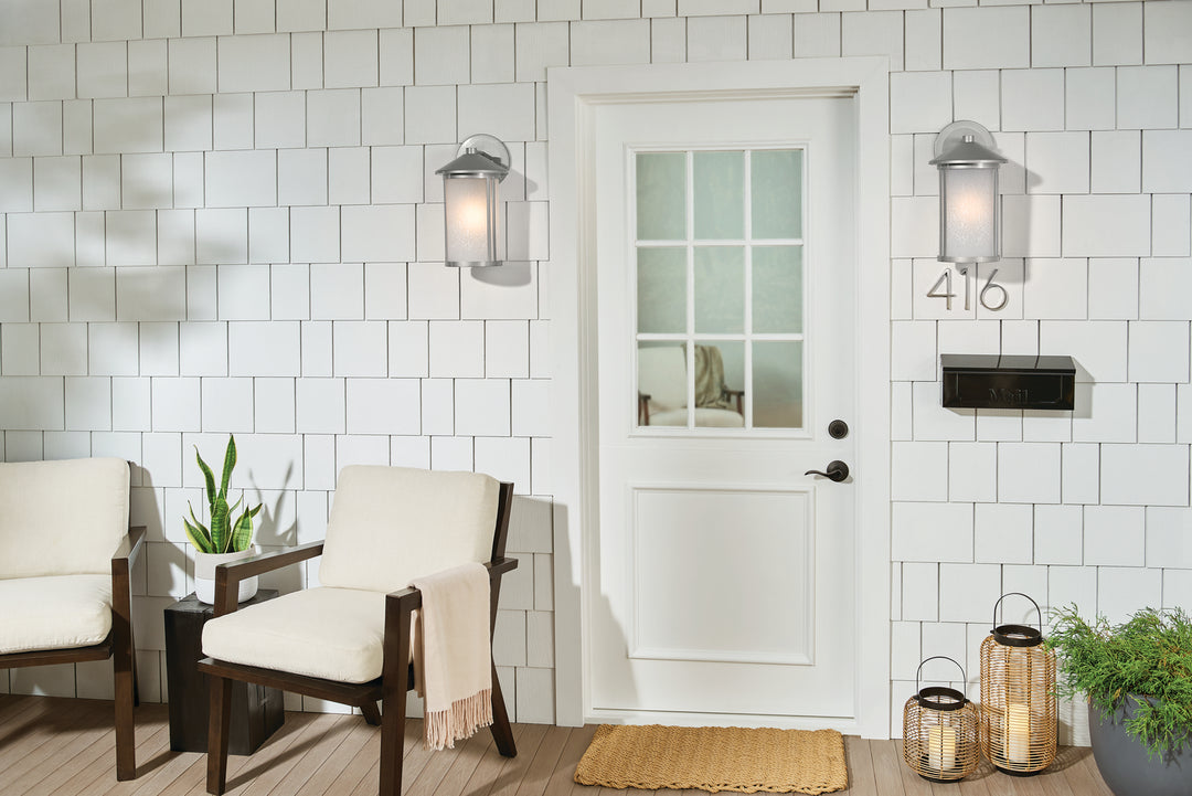Kichler Canada - 59100BA - One Light Outdoor Wall Mount - Lombard - Brushed Aluminum