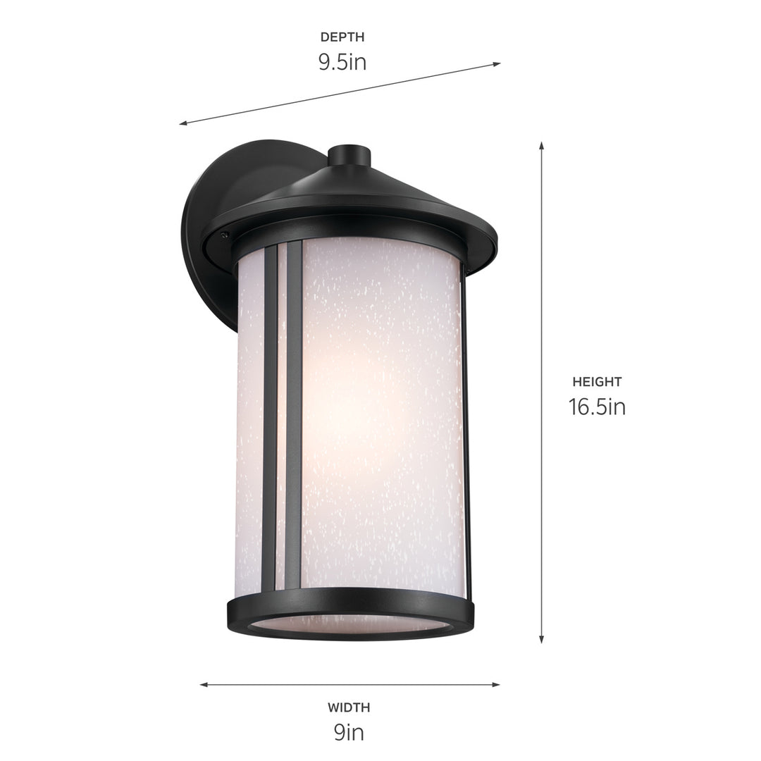 Kichler Canada - 59100BK - One Light Outdoor Wall Mount - Lombard - Black