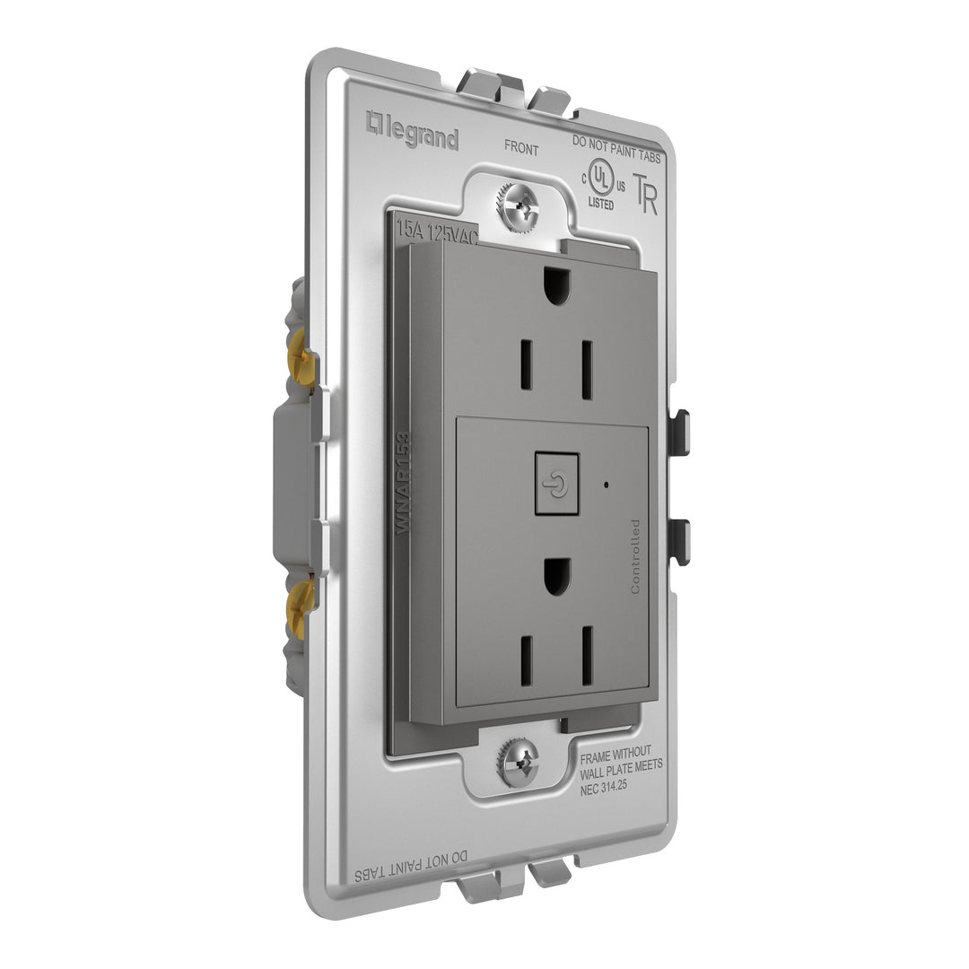 Legrand Canada - WNAR153M1 - Plus-Sized 15A Outlet - Magnesium