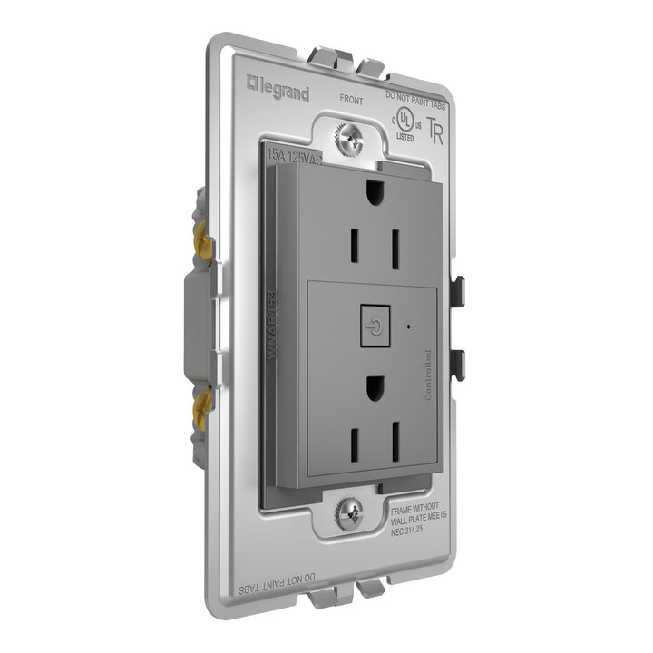Legrand Canada - WNAR153M1 - Plus-Sized 15A Outlet - Magnesium