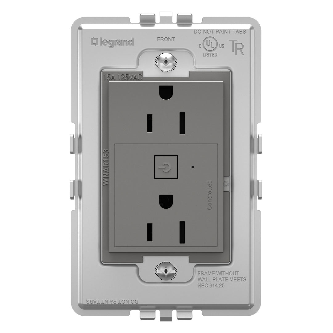 Legrand Canada - WNAR153M1 - Plus-Sized 15A Outlet - Magnesium