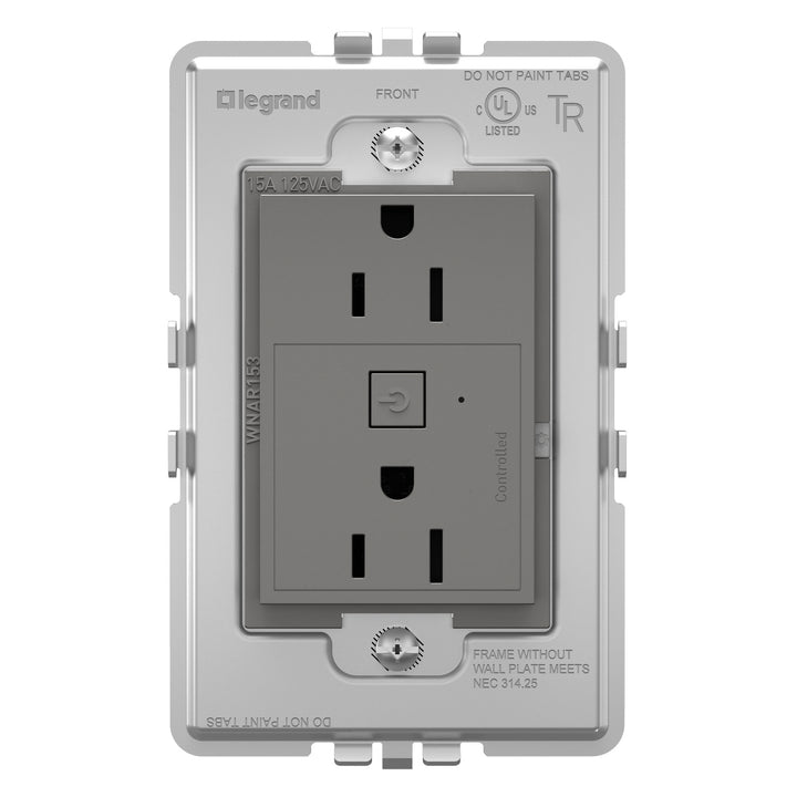 Legrand Canada - WNAR153M1 - Plus-Sized 15A Outlet - Magnesium