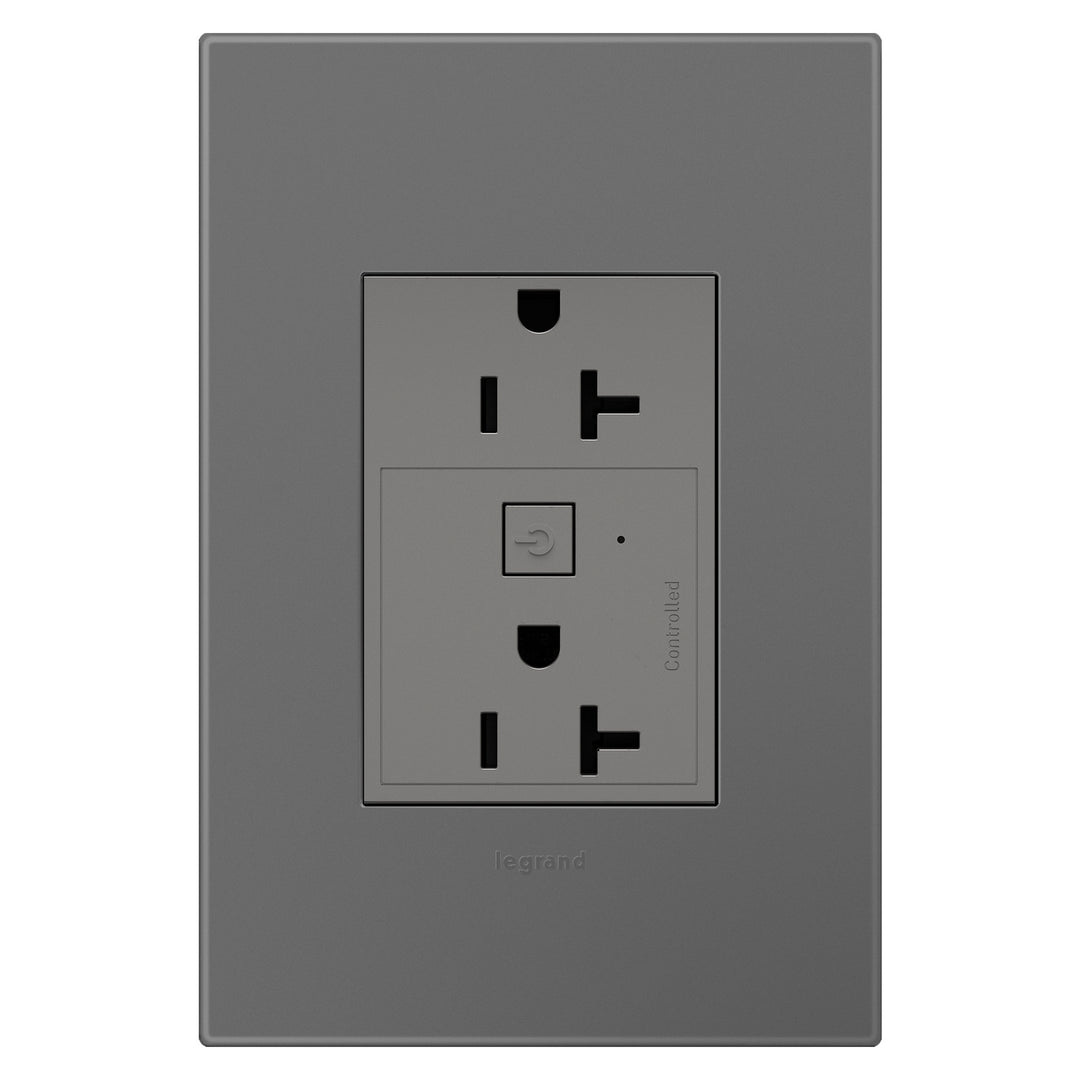 Legrand Canada - WNAR203M1 - Plus-Sized 20A Outlet - Magnesium
