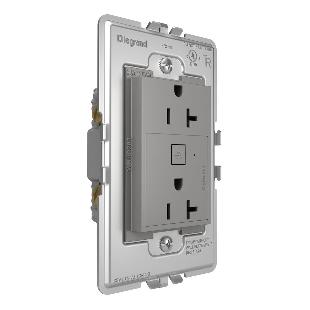 Legrand Canada - WNAR203M1 - Plus-Sized 20A Outlet - Magnesium