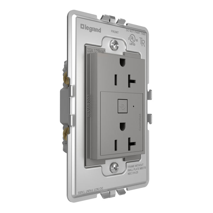 Legrand Canada - WNAR203M1 - Plus-Sized 20A Outlet - Magnesium