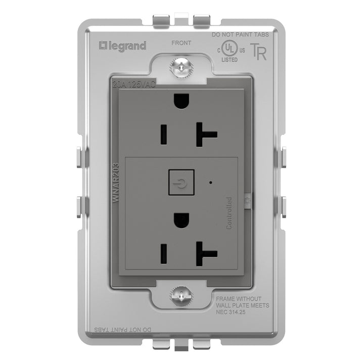 Legrand Canada - WNAR203M1 - Plus-Sized 20A Outlet - Magnesium