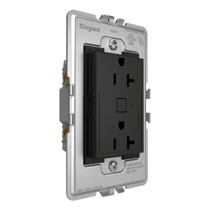 Legrand Canada - WNAR203G1 - Plus-Sized 20A Outlet - Graphite