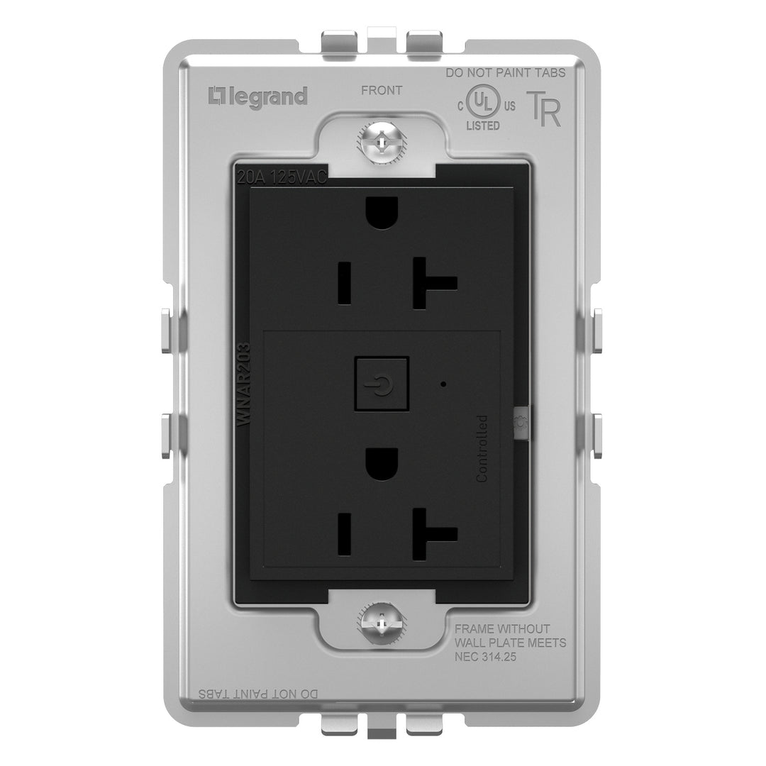 Legrand Canada - WNAR203G1 - Plus-Sized 20A Outlet - Graphite