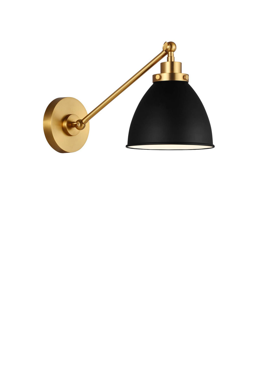 Visual Comfort Studio Canada - CW1131MBKBBS - One Light Wall Sconce - Wellfleet - Midnight Black and Burnished Brass
