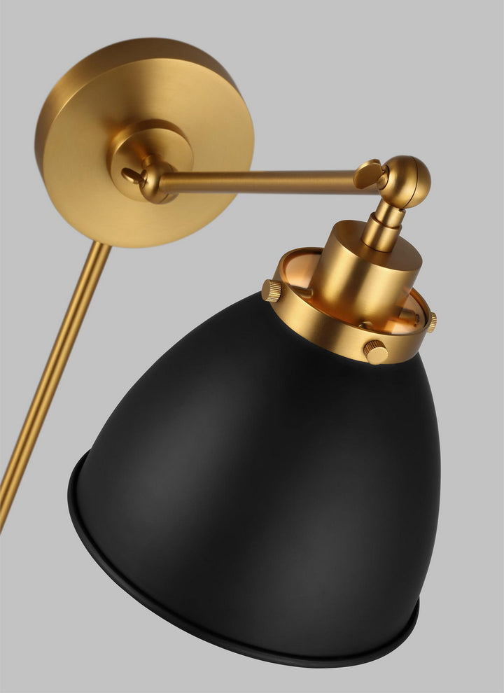 Visual Comfort Studio Canada - CW1131MBKBBS - One Light Wall Sconce - Wellfleet - Midnight Black and Burnished Brass