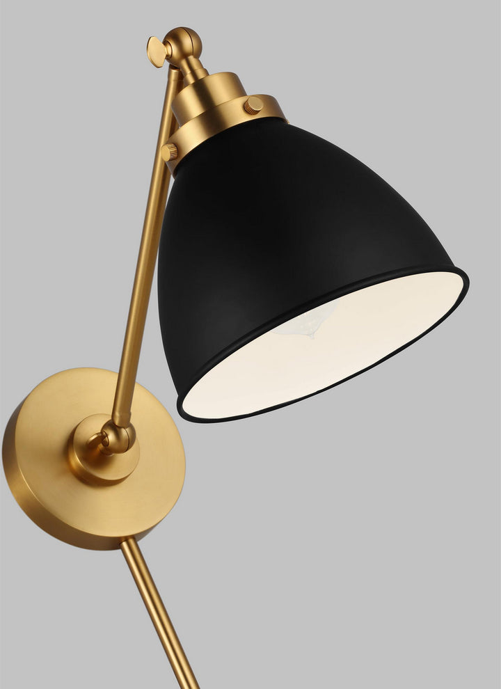 Visual Comfort Studio Canada - CW1131MBKBBS - One Light Wall Sconce - Wellfleet - Midnight Black and Burnished Brass