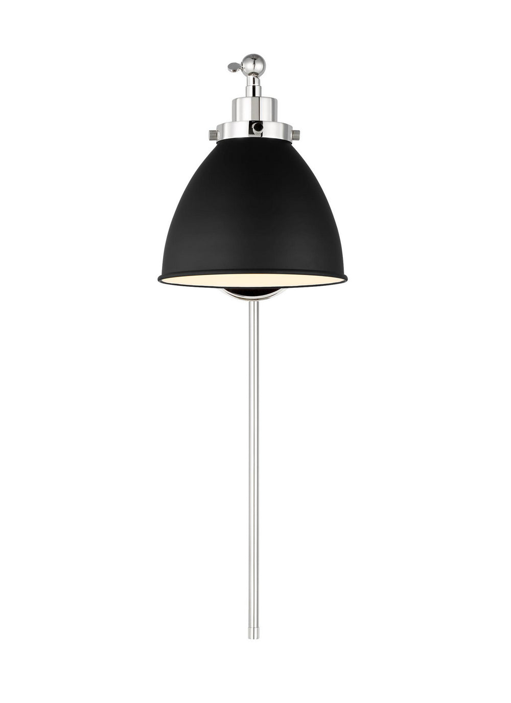 Visual Comfort Studio Canada - CW1131MBKPN - One Light Wall Sconce - Wellfleet - Midnight Black and Polished Nickel