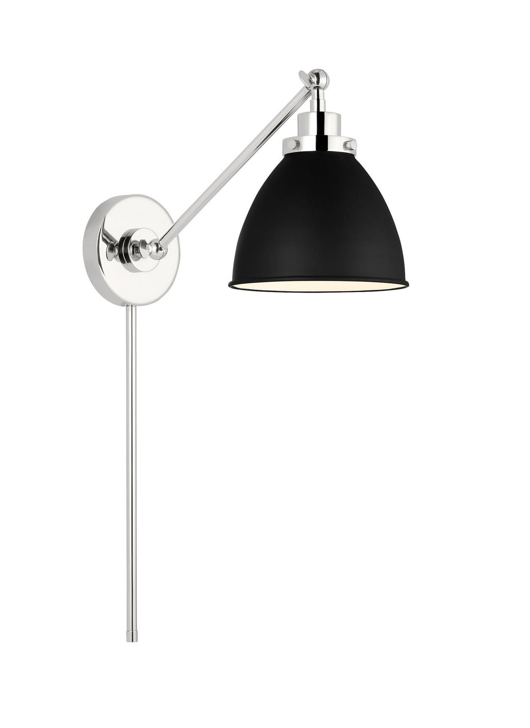 Visual Comfort Studio Canada - CW1131MBKPN - One Light Wall Sconce - Wellfleet - Midnight Black and Polished Nickel