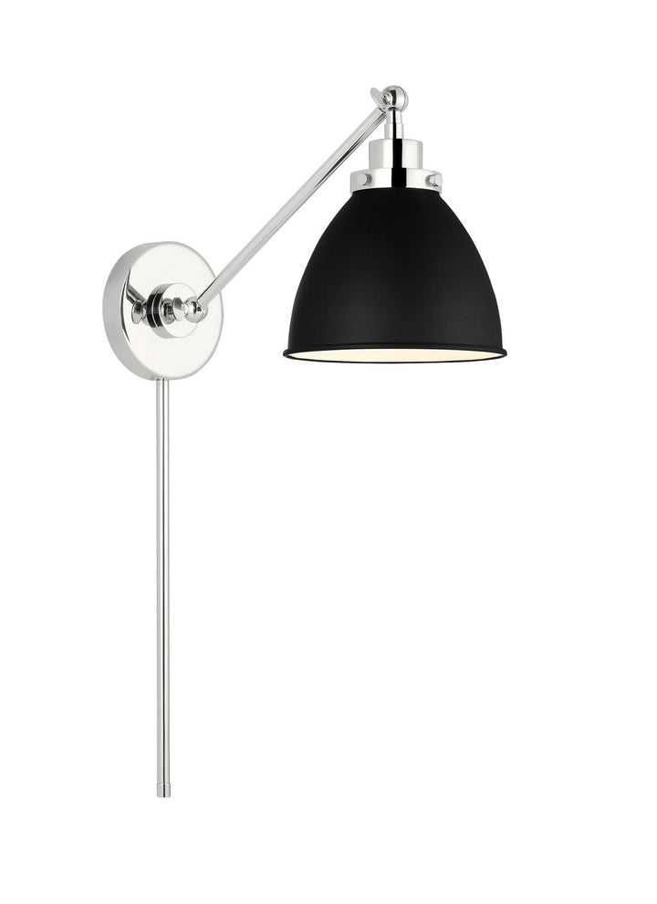 Visual Comfort Studio Canada - CW1131MBKPN - One Light Wall Sconce - Wellfleet - Midnight Black and Polished Nickel