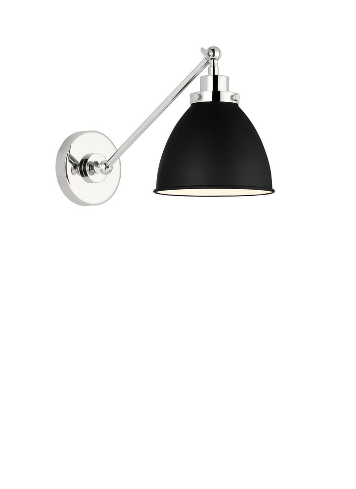 Visual Comfort Studio Canada - CW1131MBKPN - One Light Wall Sconce - Wellfleet - Midnight Black and Polished Nickel