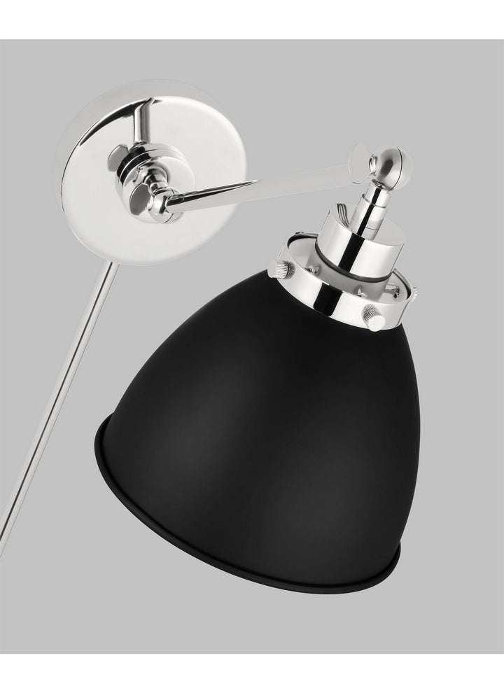Visual Comfort Studio Canada - CW1131MBKPN - One Light Wall Sconce - Wellfleet - Midnight Black and Polished Nickel