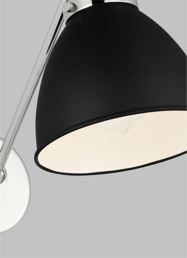 Visual Comfort Studio Canada - CW1131MBKPN - One Light Wall Sconce - Wellfleet - Midnight Black and Polished Nickel
