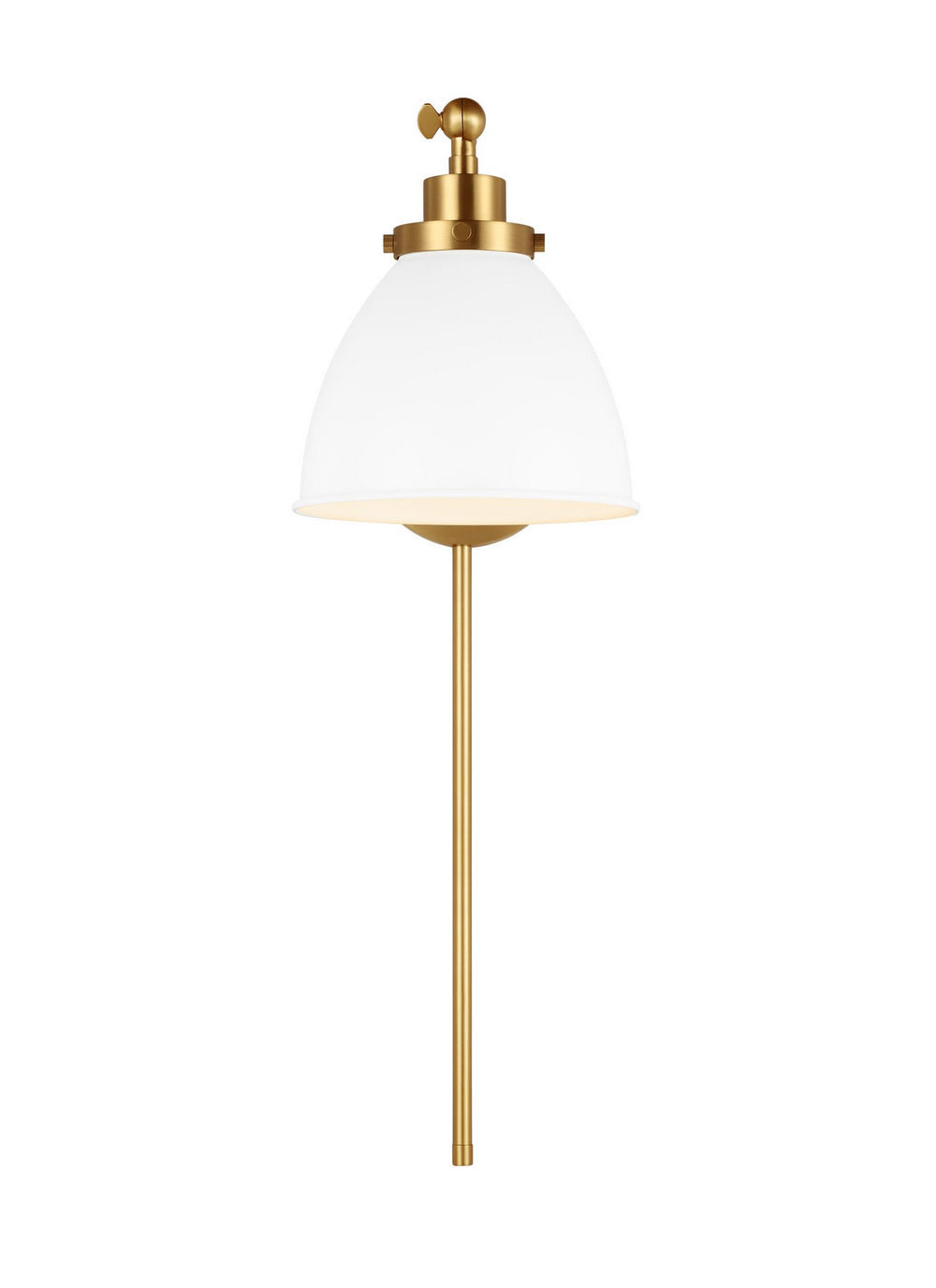 Visual Comfort Studio Canada - CW1131MWTBBS - One Light Wall Sconce - Wellfleet - Matte White and Burnished Brass