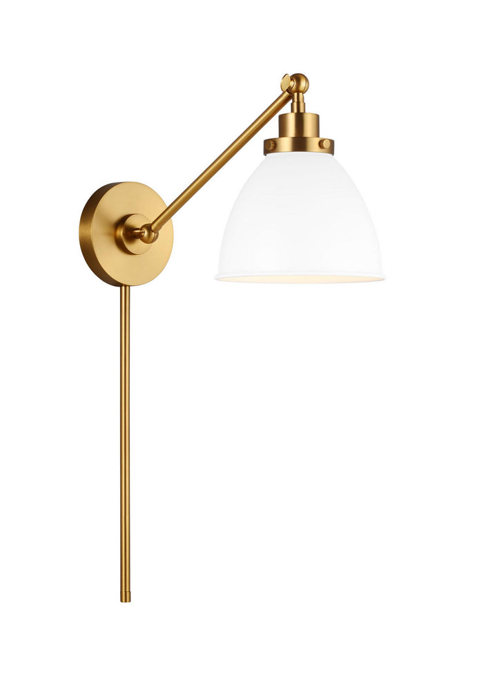 Visual Comfort Studio Canada - CW1131MWTBBS - One Light Wall Sconce - Wellfleet - Matte White and Burnished Brass