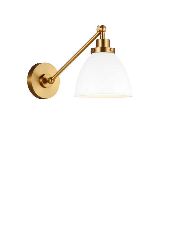 Visual Comfort Studio Canada - CW1131MWTBBS - One Light Wall Sconce - Wellfleet - Matte White and Burnished Brass