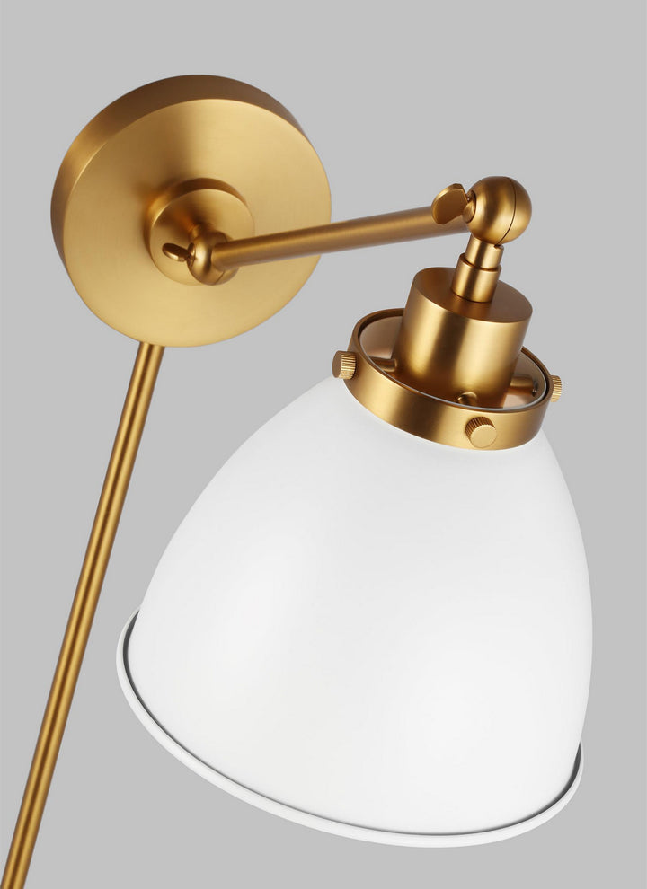 Visual Comfort Studio Canada - CW1131MWTBBS - One Light Wall Sconce - Wellfleet - Matte White and Burnished Brass
