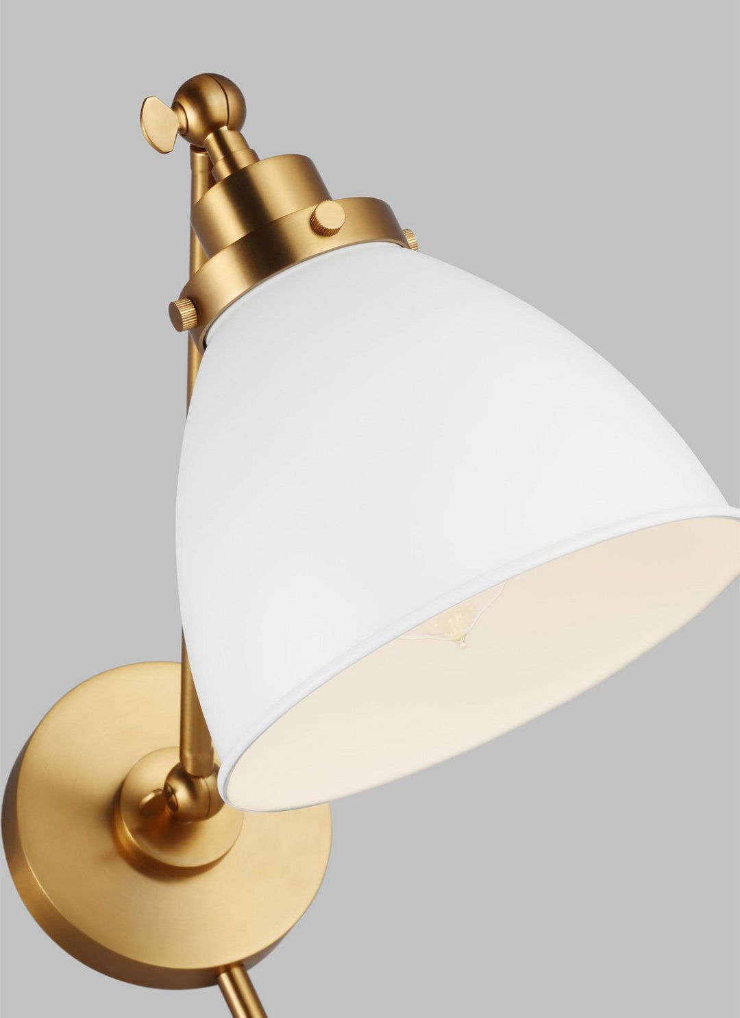 Visual Comfort Studio Canada - CW1131MWTBBS - One Light Wall Sconce - Wellfleet - Matte White and Burnished Brass