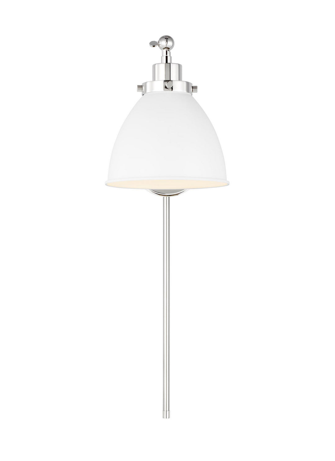 Visual Comfort Studio Canada - CW1131MWTPN - One Light Wall Sconce - Wellfleet - Matte White and Polished Nickel