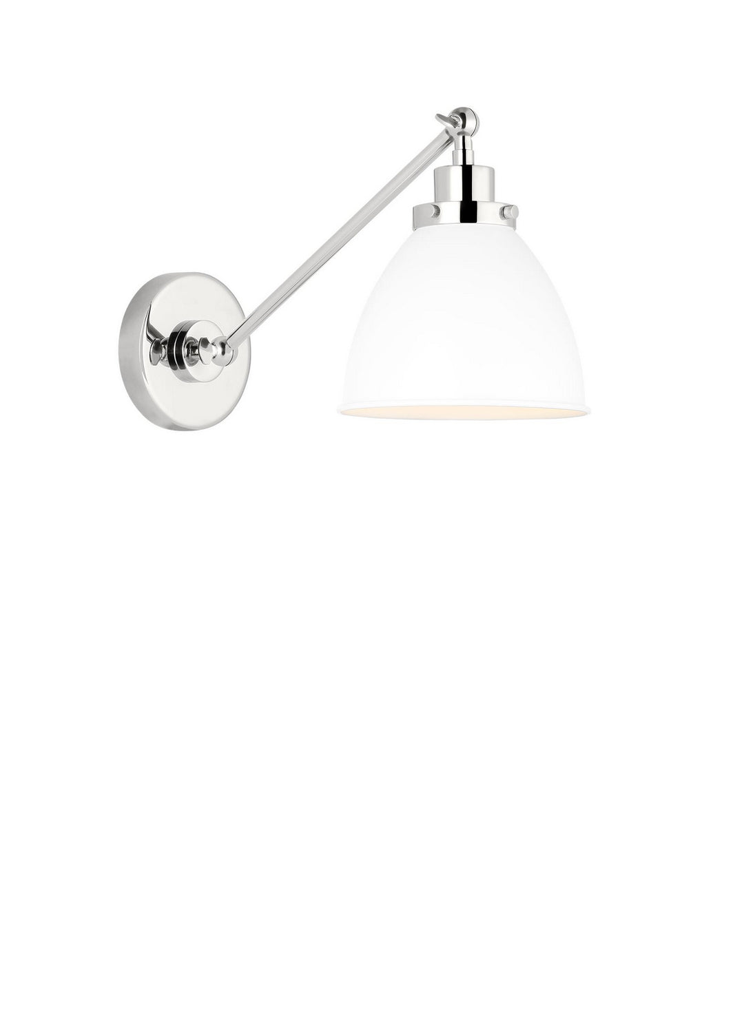 Visual Comfort Studio Canada - CW1131MWTPN - One Light Wall Sconce - Wellfleet - Matte White and Polished Nickel