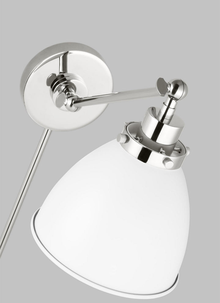 Visual Comfort Studio Canada - CW1131MWTPN - One Light Wall Sconce - Wellfleet - Matte White and Polished Nickel