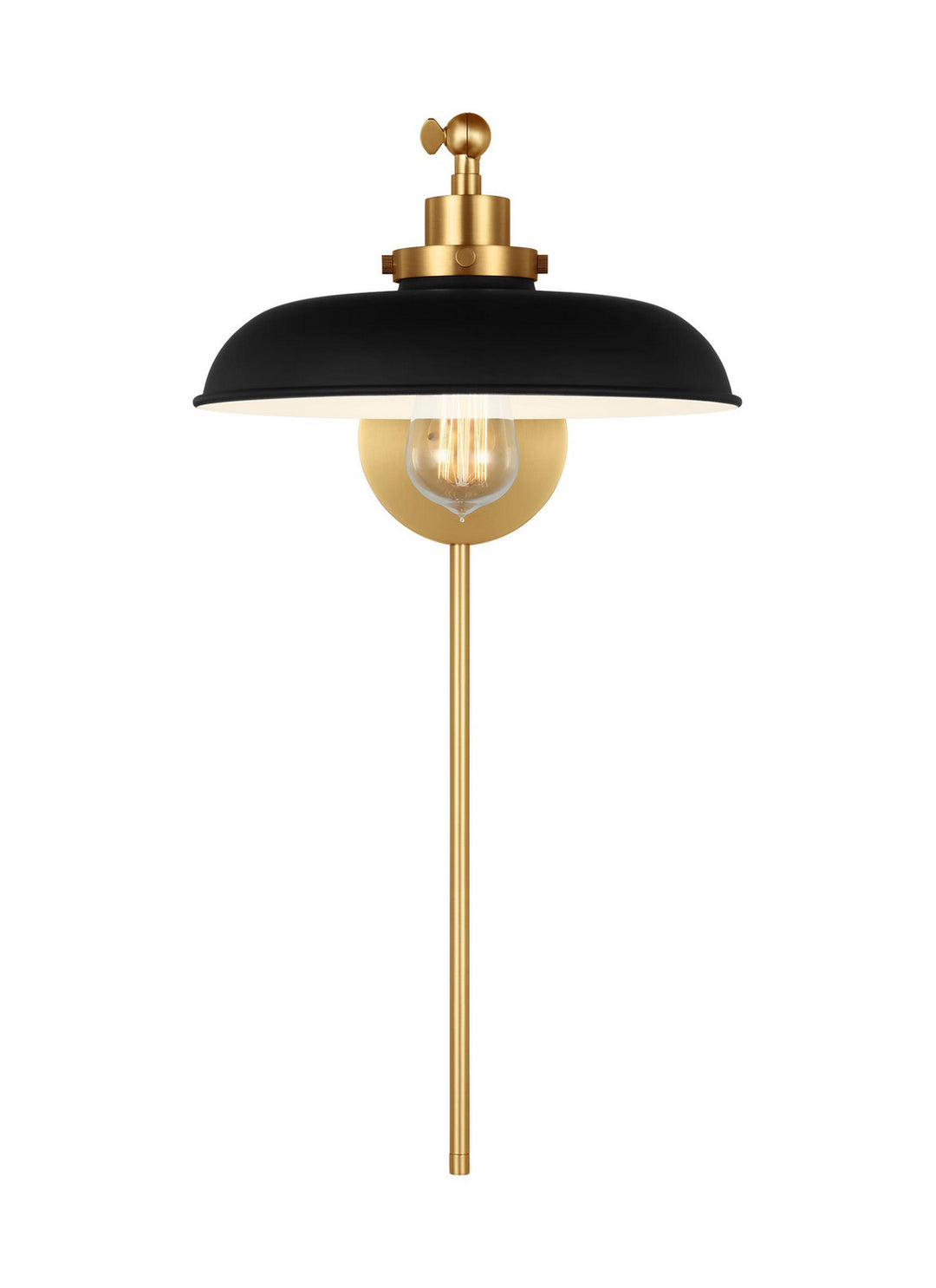 Visual Comfort Studio Canada - CW1141MBKBBS - One Light Wall Sconce - Wellfleet - Midnight Black and Burnished Brass
