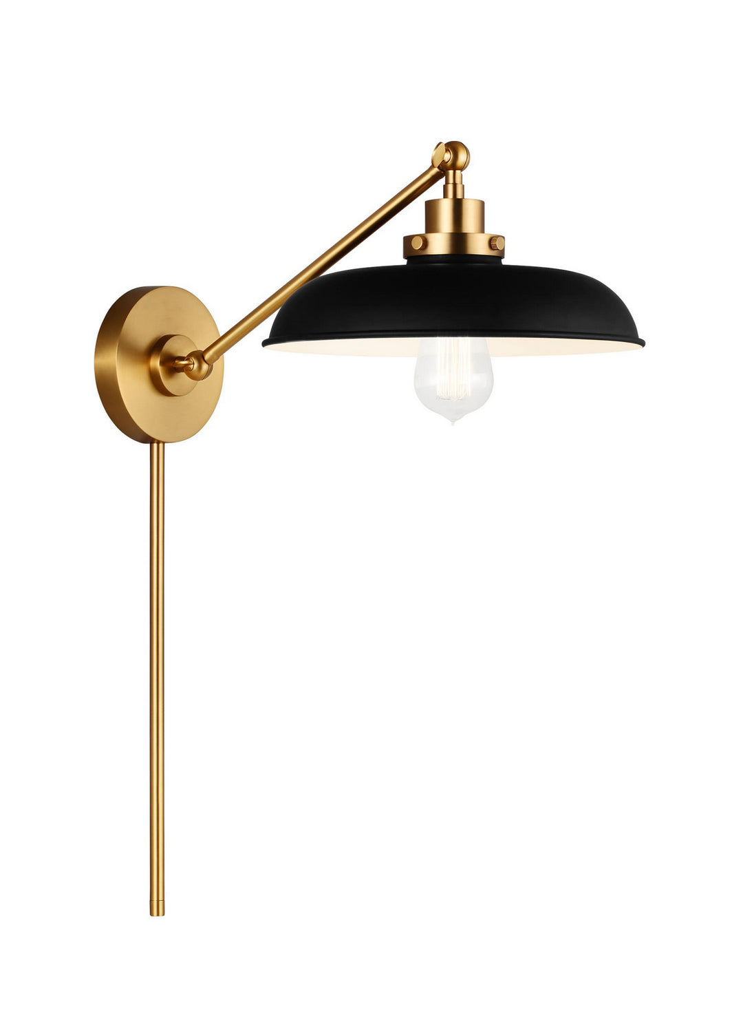Visual Comfort Studio Canada - CW1141MBKBBS - One Light Wall Sconce - Wellfleet - Midnight Black and Burnished Brass