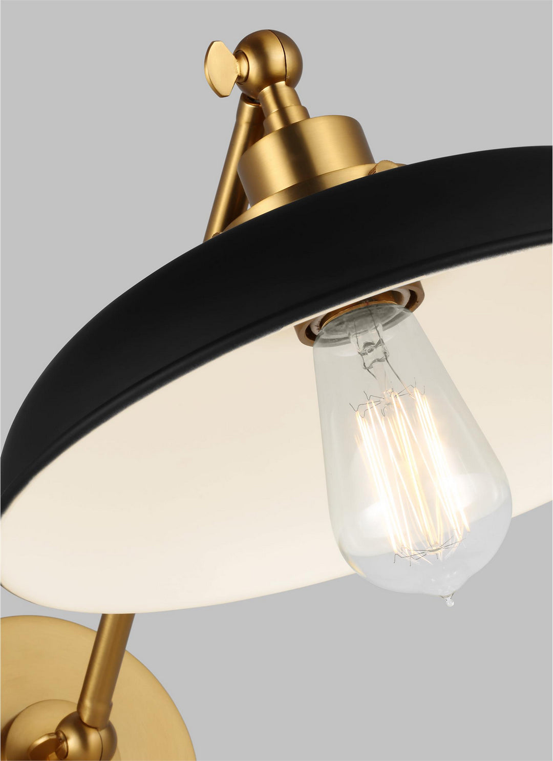 Visual Comfort Studio Canada - CW1141MBKBBS - One Light Wall Sconce - Wellfleet - Midnight Black and Burnished Brass