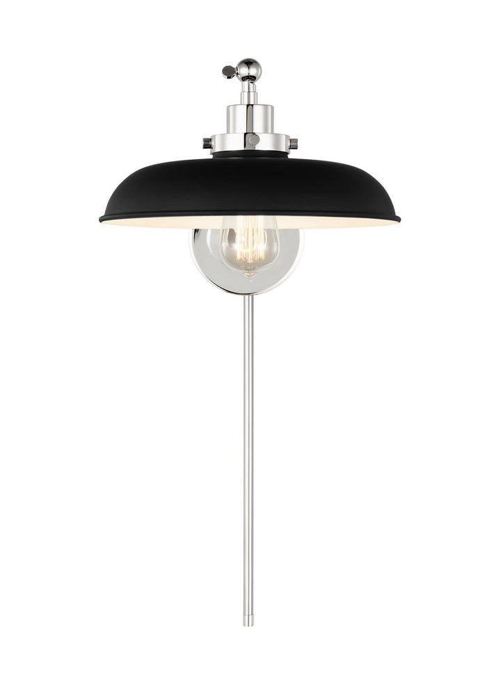 Visual Comfort Studio Canada - CW1141MBKPN - One Light Wall Sconce - Wellfleet - Midnight Black and Polished Nickel