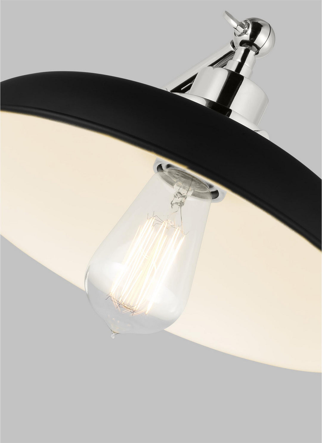 Visual Comfort Studio Canada - CW1141MBKPN - One Light Wall Sconce - Wellfleet - Midnight Black and Polished Nickel