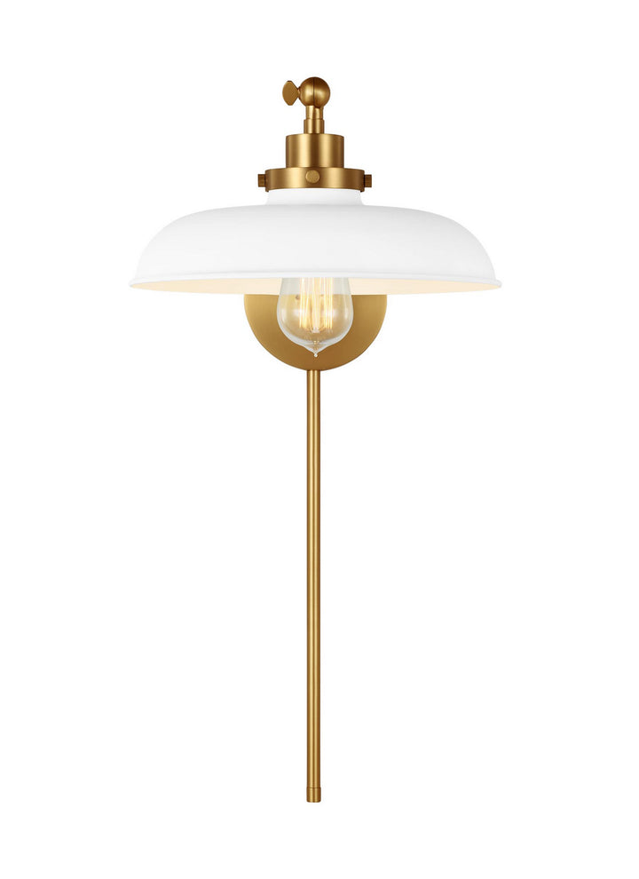 Visual Comfort Studio Canada - CW1141MWTBBS - One Light Wall Sconce - Wellfleet - Matte White and Burnished Brass