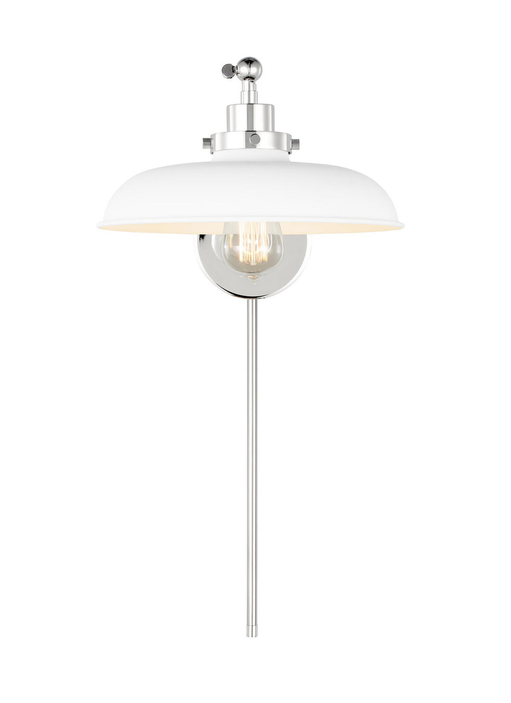 Visual Comfort Studio Canada - CW1141MWTPN - One Light Wall Sconce - Wellfleet - Matte White and Polished Nickel