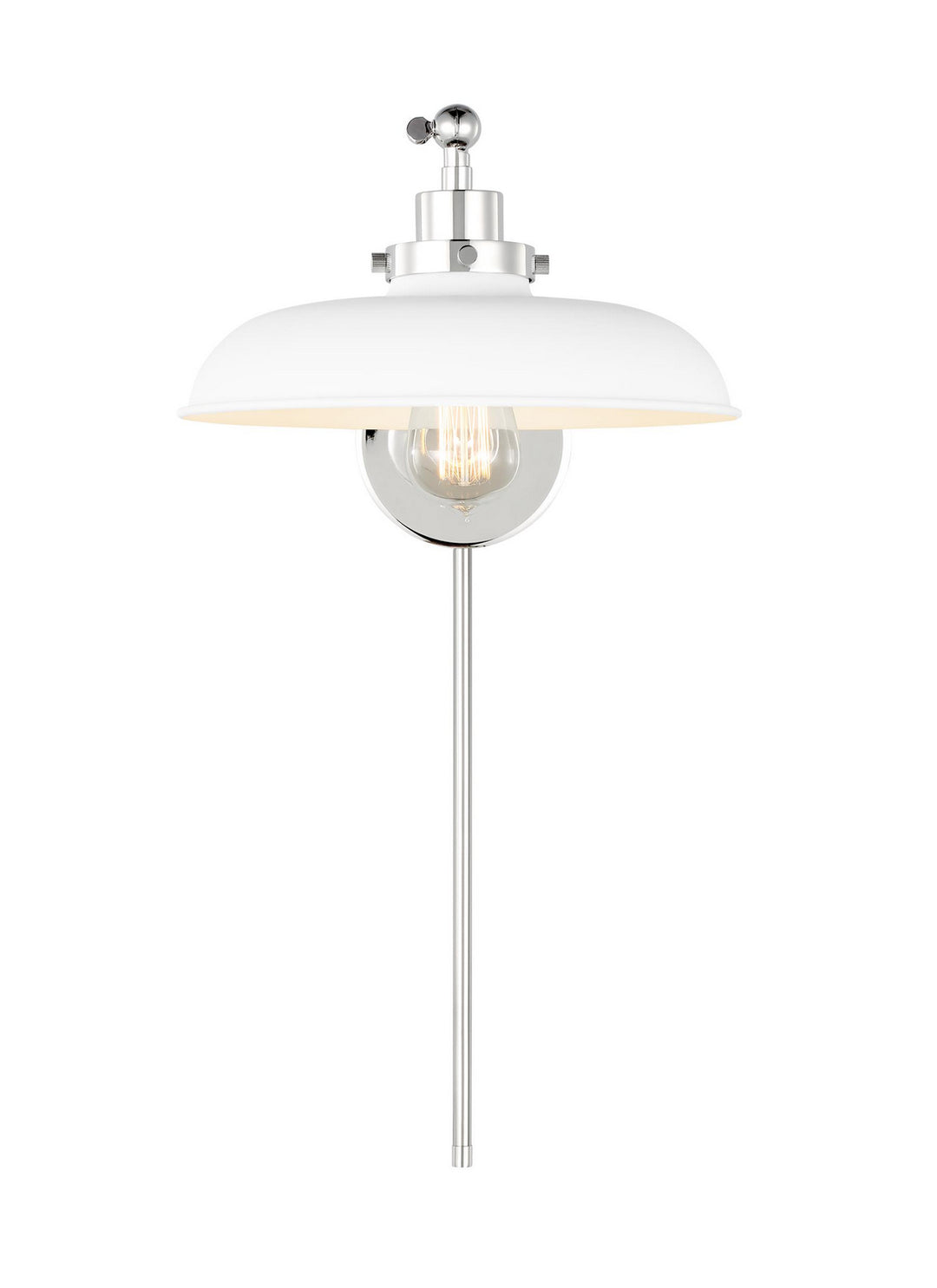 Visual Comfort Studio Canada - CW1141MWTPN - One Light Wall Sconce - Wellfleet - Matte White and Polished Nickel