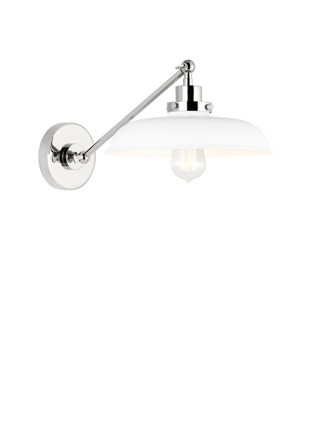Visual Comfort Studio Canada - CW1141MWTPN - One Light Wall Sconce - Wellfleet - Matte White and Polished Nickel