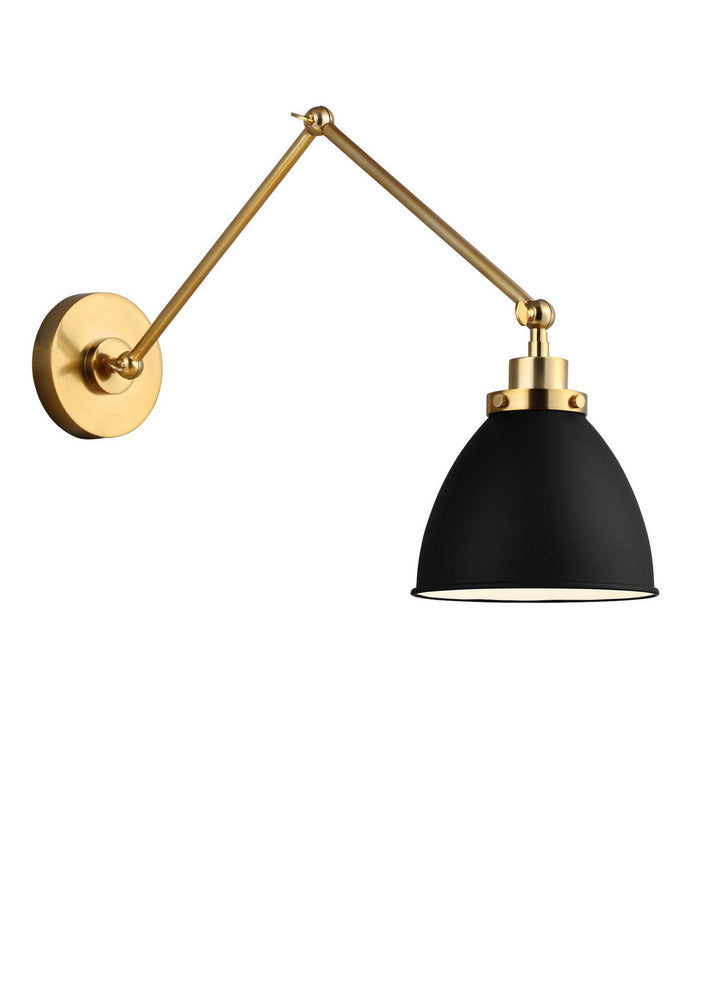 Visual Comfort Studio Canada - CW1161MBKBBS - One Light Wall Sconce - Wellfleet - Midnight Black and Burnished Brass