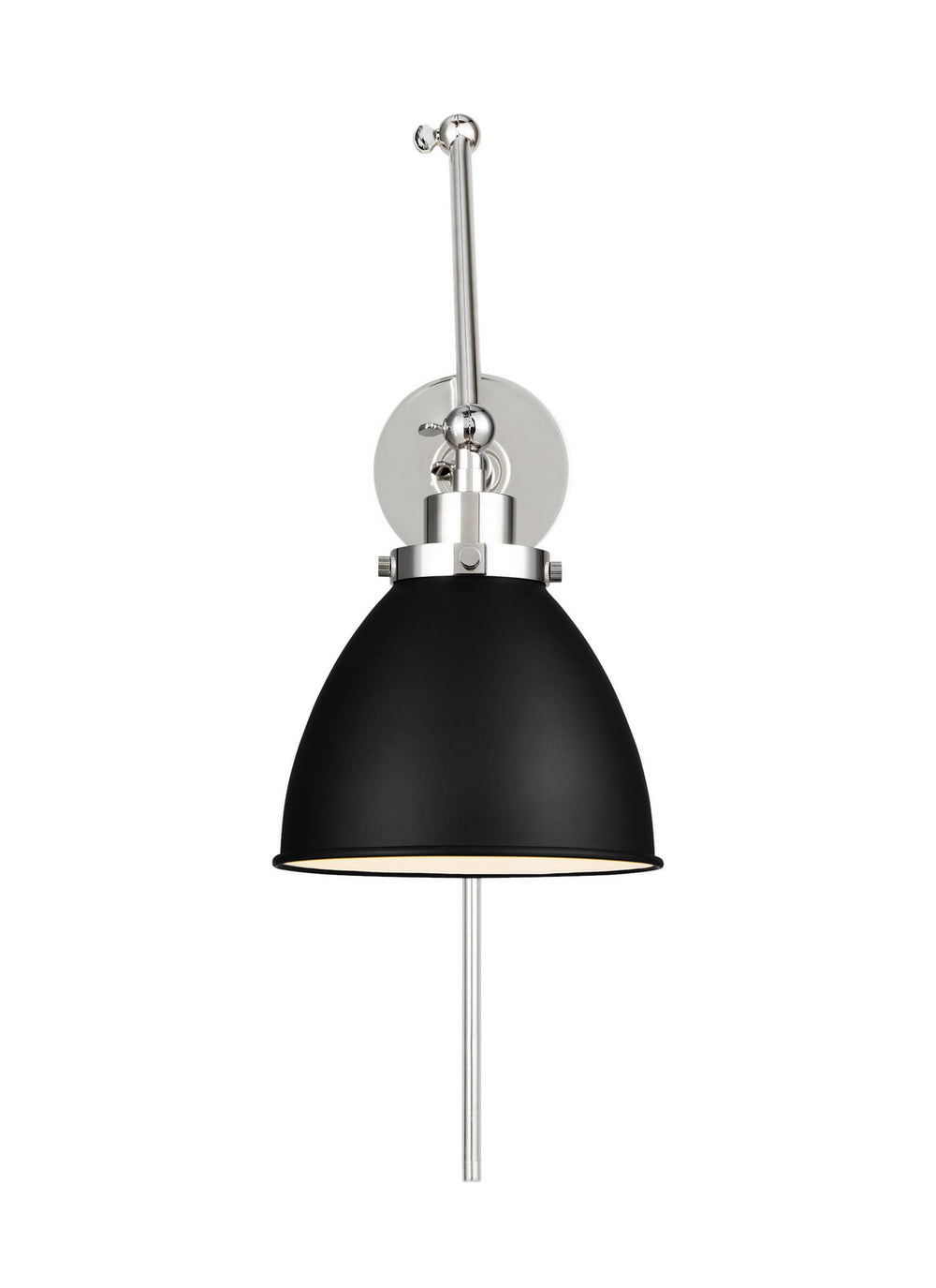 Visual Comfort Studio Canada - CW1161MBKPN - One Light Wall Sconce - Wellfleet - Midnight Black and Polished Nickel