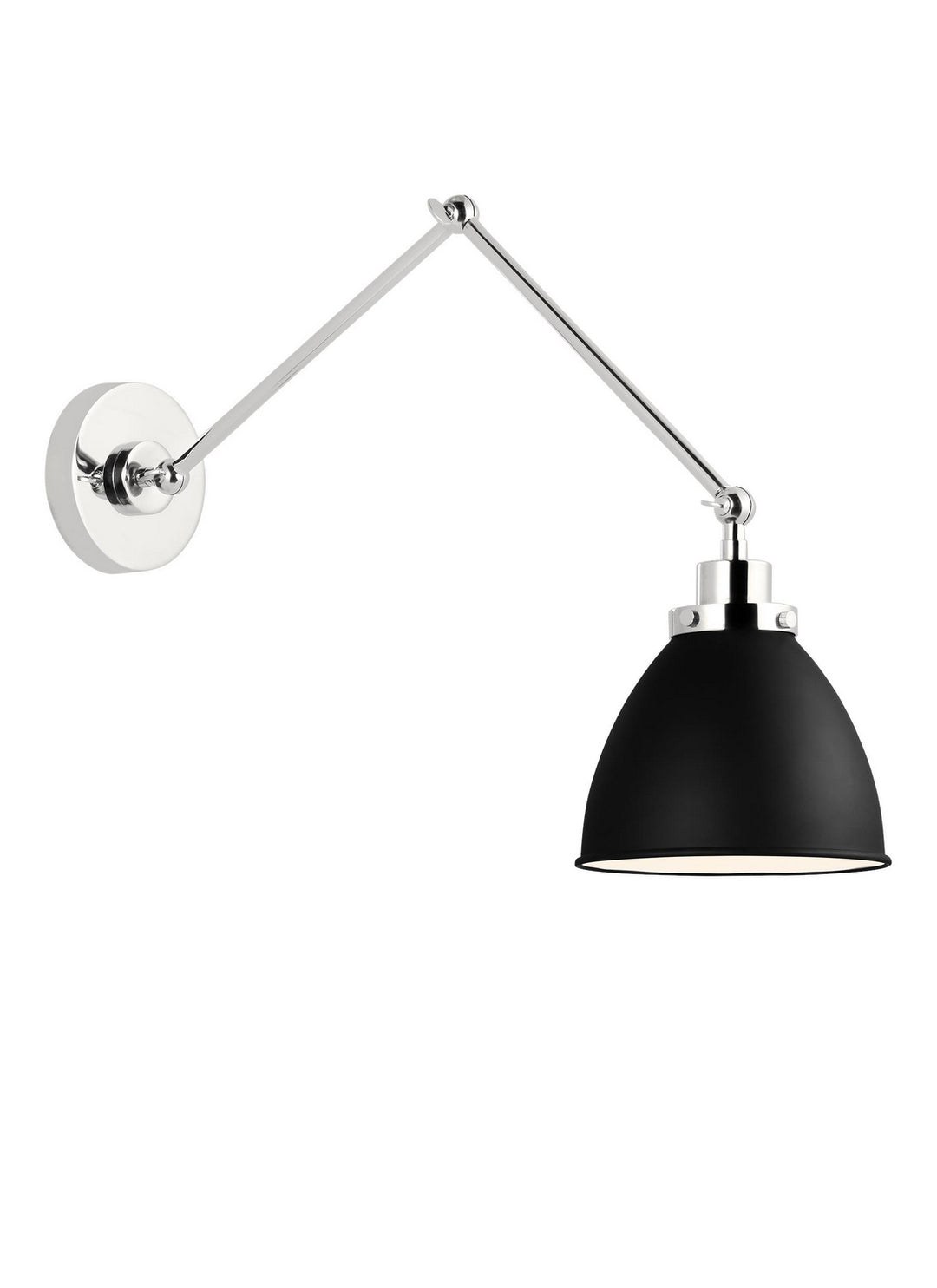 Visual Comfort Studio Canada - CW1161MBKPN - One Light Wall Sconce - Wellfleet - Midnight Black and Polished Nickel