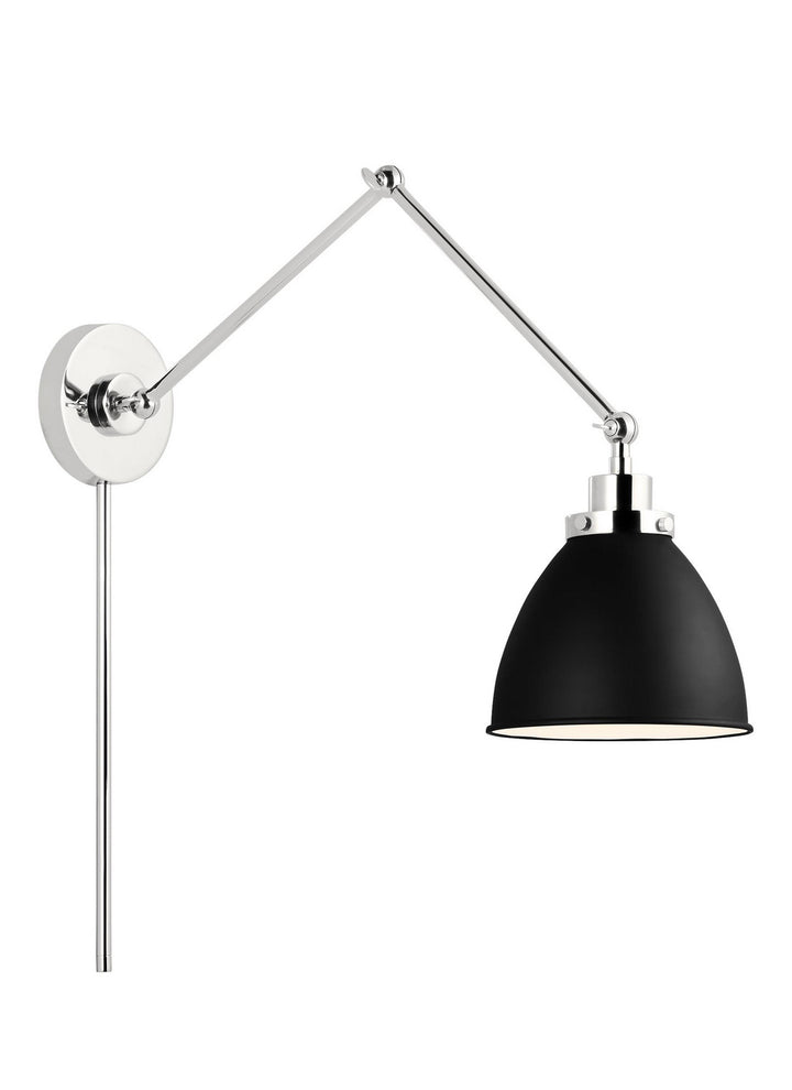 Visual Comfort Studio Canada - CW1161MBKPN - One Light Wall Sconce - Wellfleet - Midnight Black and Polished Nickel