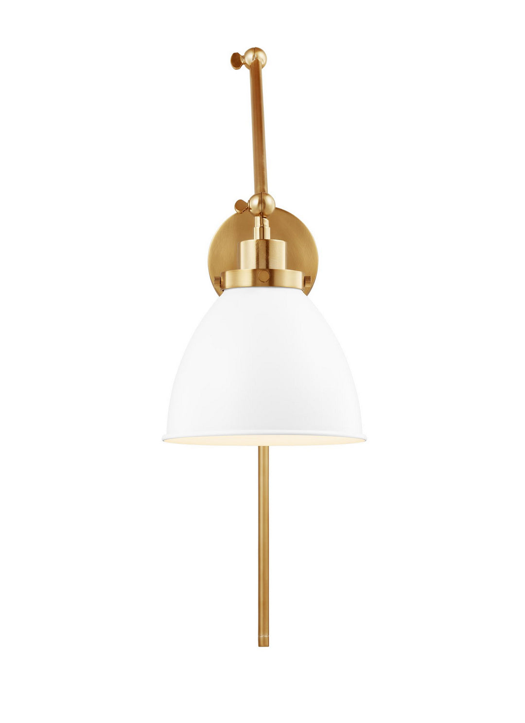 Visual Comfort Studio Canada - CW1161MWTBBS - One Light Wall Sconce - Wellfleet - Matte White and Burnished Brass