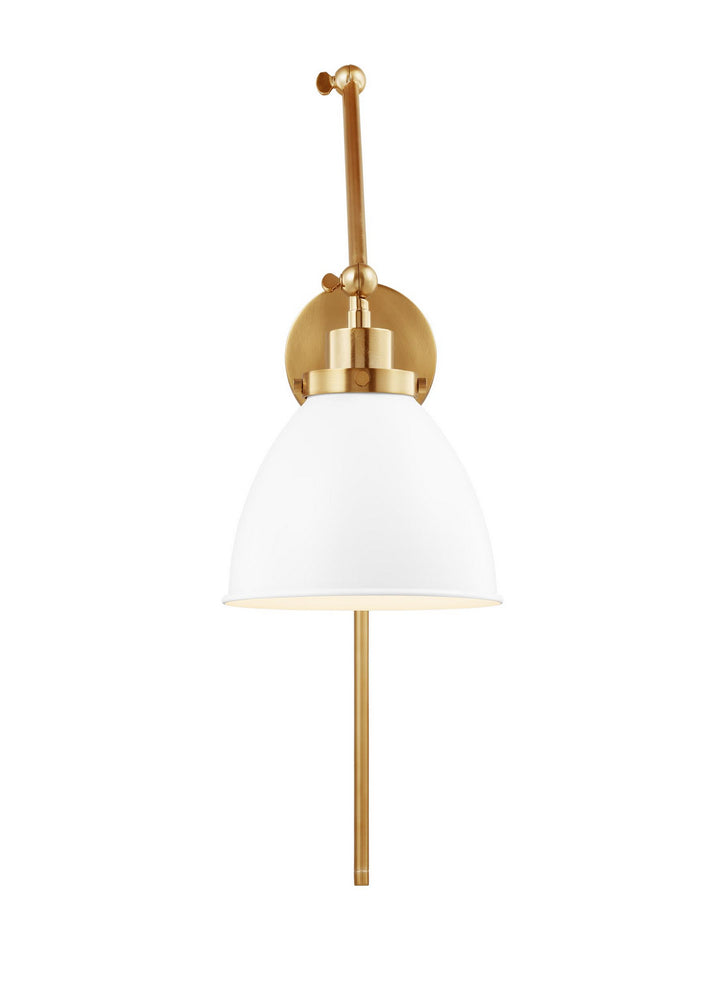 Visual Comfort Studio Canada - CW1161MWTBBS - One Light Wall Sconce - Wellfleet - Matte White and Burnished Brass